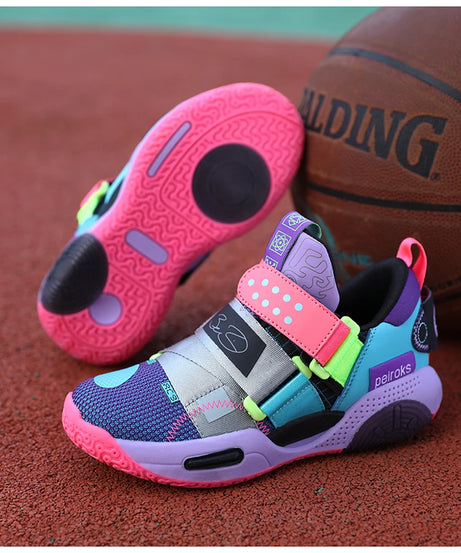 2024 New Children's Basketball Shoes For Boys Girls Non-slip Kids Sport Shoes Lightweight Outdoor Sneakers Trainers Footwear