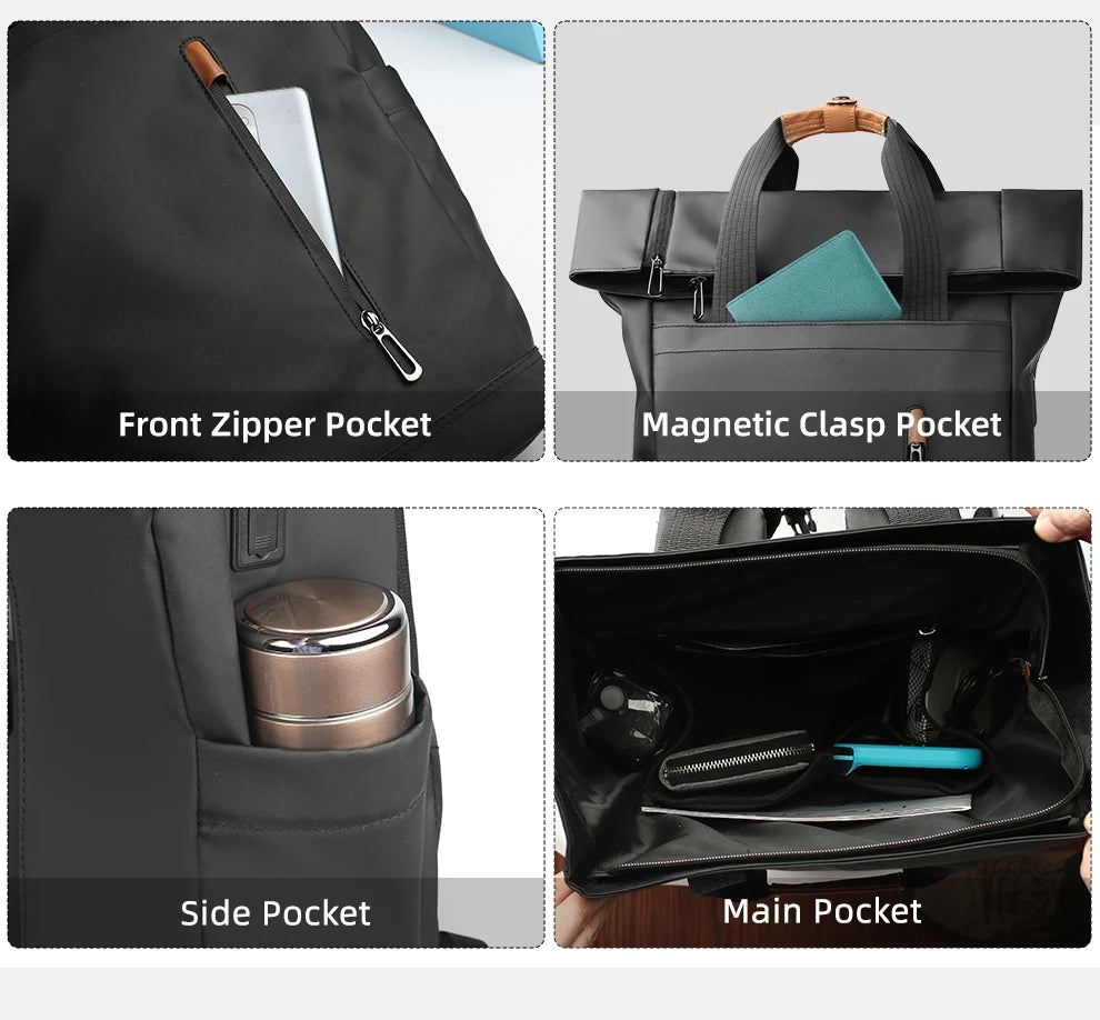 Heroic Knight Travel Men Backpack Multifunction Expandable Laptop Bag USB Port Outdoor Waterproof Hiking Pack For Male Anti-thef