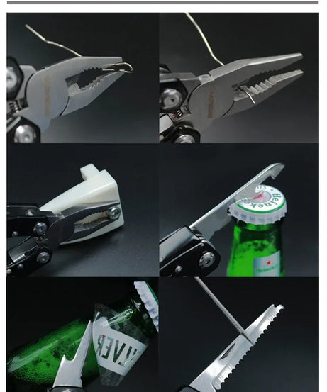 Outdoor Folding Multipurpose Tools Camping Portable Stainless Steel EDC Emergency Survival Knife Clamp Hiking Equipment