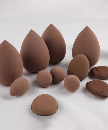 56-Piece Make up Brush Set (chocolate)- Full Face Cosmetics Kit , Eyeshadow Blending Brushes & Beauty Sponge  make up brushes