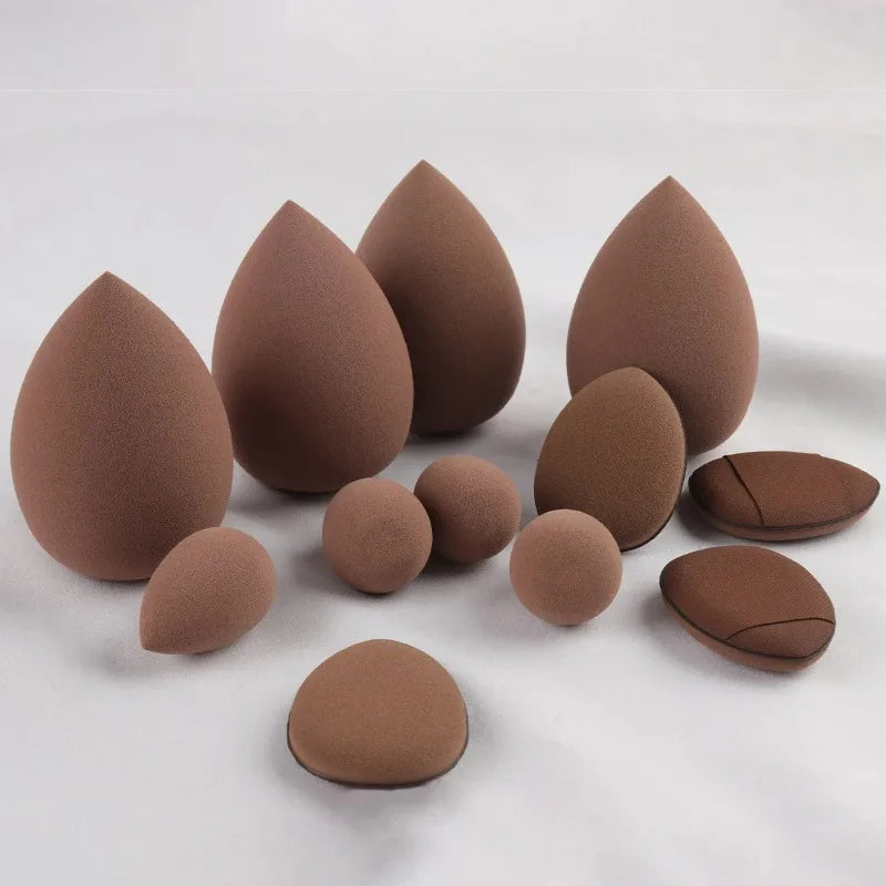 56-Piece Make up Brush Set (chocolate)- Full Face Cosmetics Kit , Eyeshadow Blending Brushes & Beauty Sponge  make up brushes