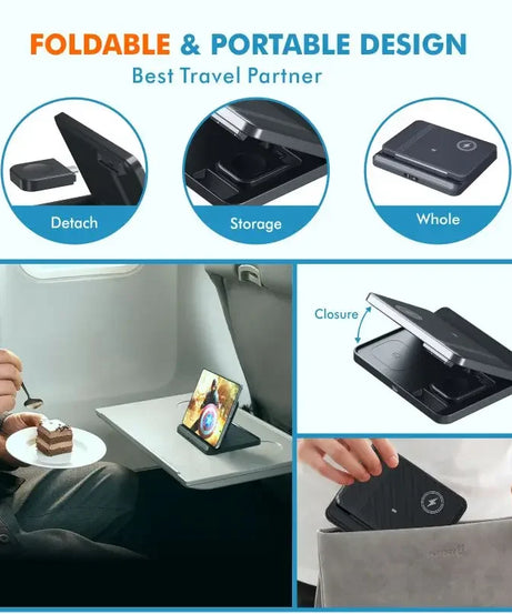 3 in 1 Wireless Charger Stand For Samsung Z Fold Zflip5 S24 S23 Ultra Galaxy Watch 6 5 Buds2 Foldable Fast Charging Dock Station