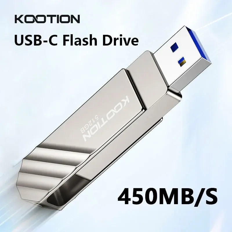 KOOTION U600 USB3.2 Type C Flash Drive 512GB 256GB 128GB Pendrive High Speed Pen Drive Dual Memory Stick For Smartphone Laptop
