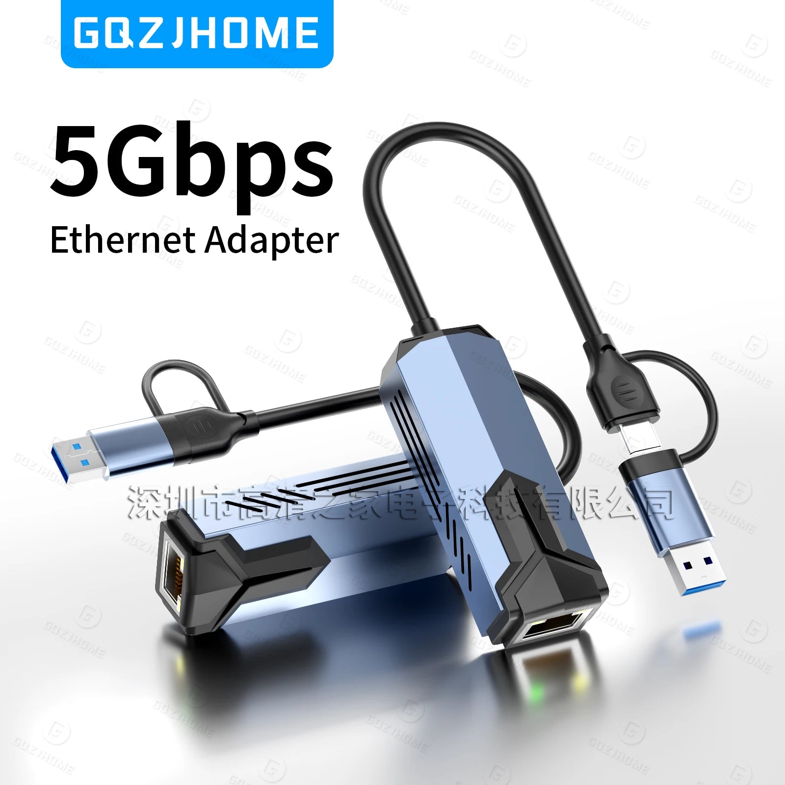 5000Mbps USB Network Card 5Gbps High Speed Wired Adapter USB3.0 Type-C to RJ45 Ethernet Converter HUB For MacBook Notebook PC