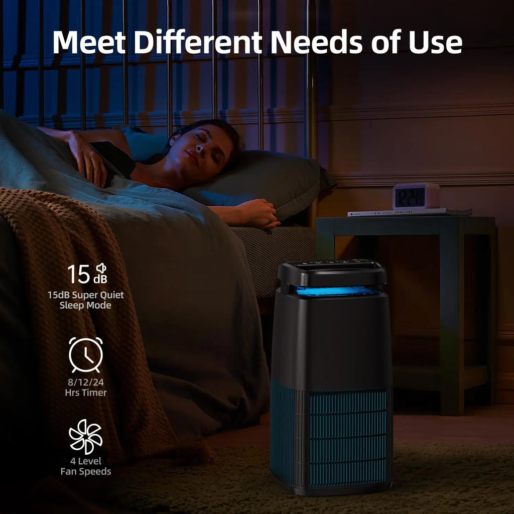 AROEVE Air Purifier 1250ft² H13 True HEPA Filter Essential Oil Fragrance Sleep Timer 4 Speed with Adjustable Air Direction Clean