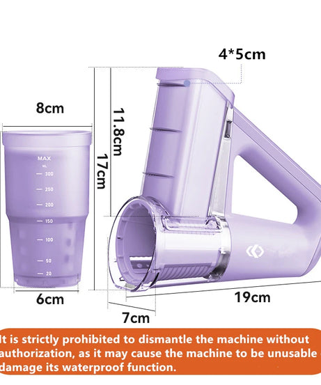 LMETJMA Electric Cheese Grater Portable Salad Maker With 4 Different Shapes of Blades 40W Electric Rotary Slicer Shredder JT363