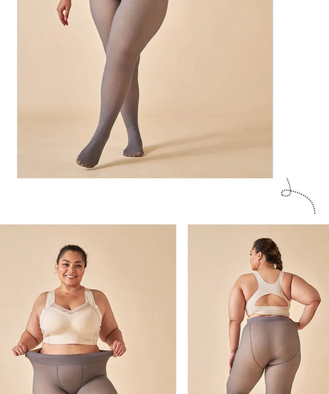 Thermal Stockings Women Fleece Lined Tights Warm Winter High Waist Sexy Translucent Black Pantyhose Thermal Legging Tights Women