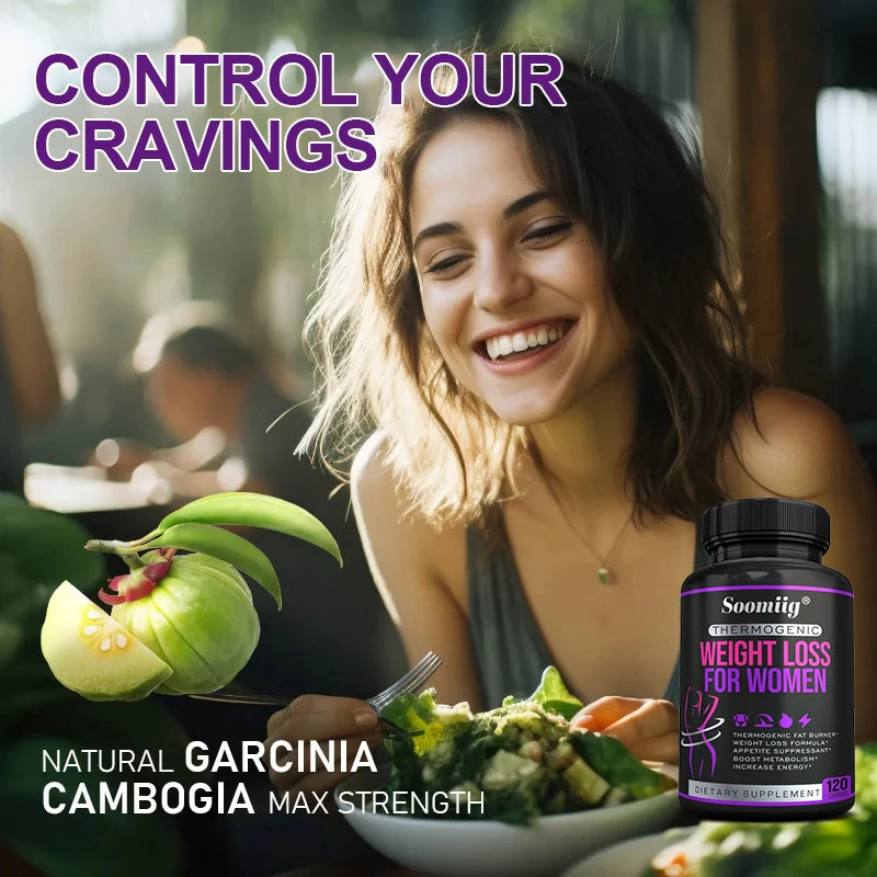 Natural Fat Burner Plant-Based Appetite Suppressant Helps Reduce Fat Accumulation and Balance Blood Sugar 120 Supplements