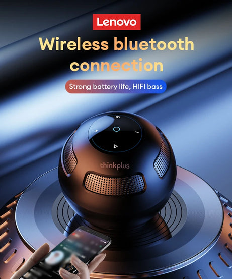 Choice Original Lenovo TS5 Bluetooth V5.3 Speaker Outdoor Long Endurance Loudspeaker Subwoofer Portable Surround Sound Player