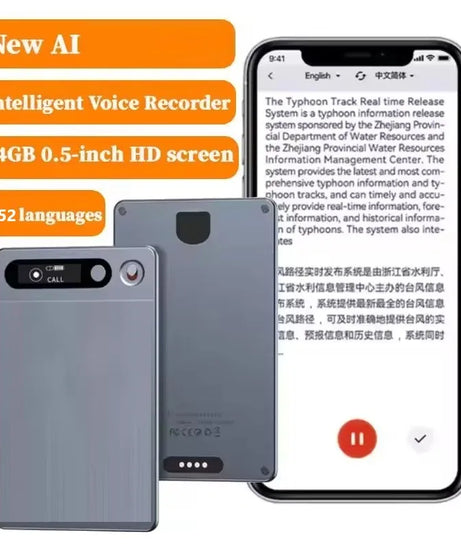 AI Voice Recorder, AI Notetaking Device for Meetings, Lectures, Calls, AI Transcription & Summarization Support 152 Languages