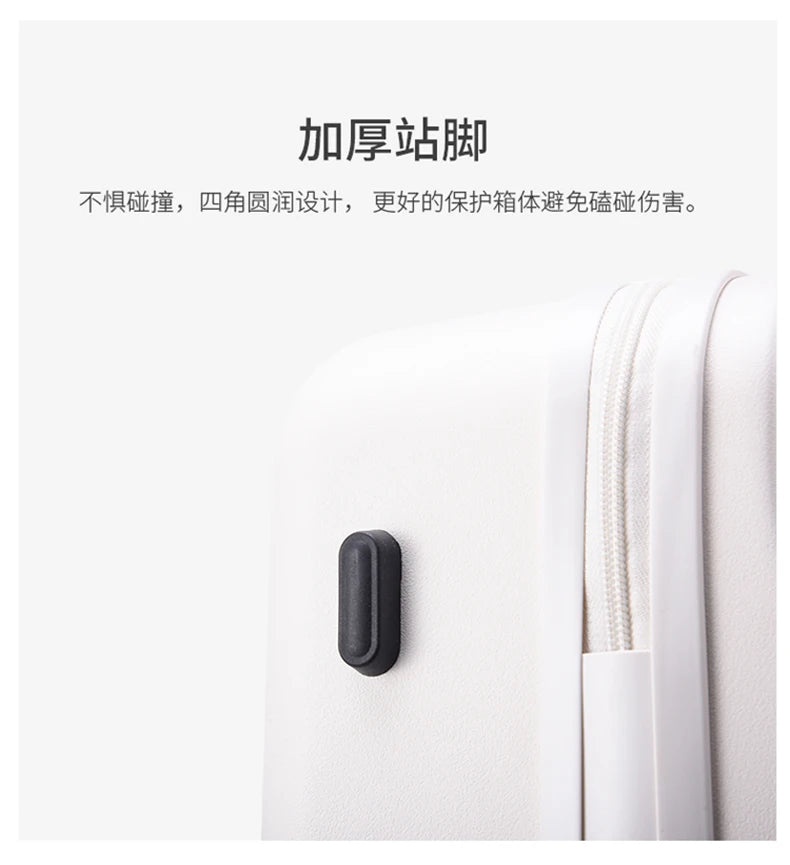 New front opening boarding suitcase men women 20/24/26 inch lightweight trolley travel luggage fashion USB charging luggage