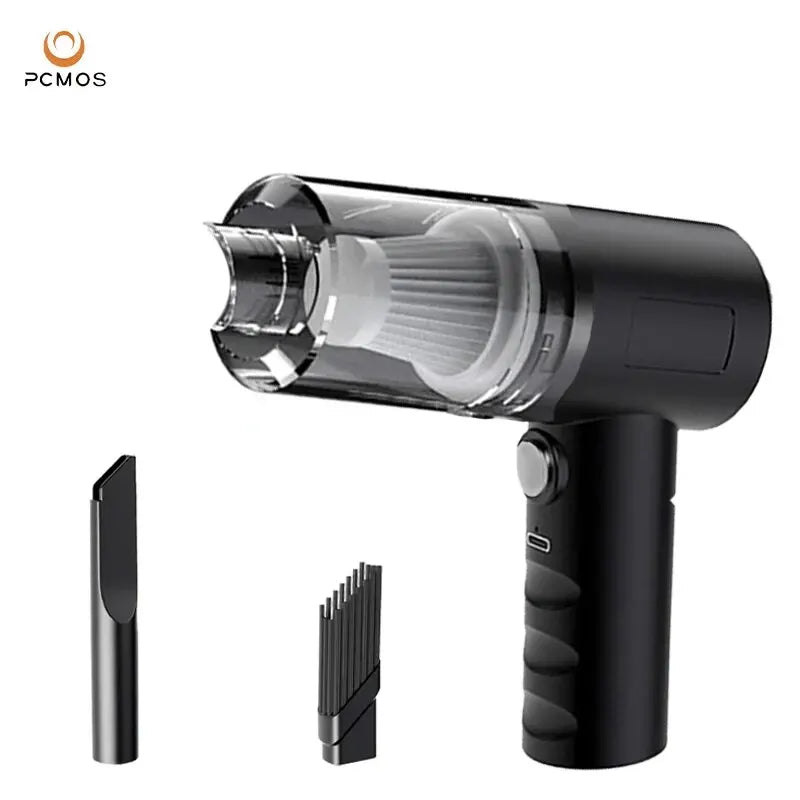 PCMOS 1PC Wireless Vacuum Cleaner Dual Use for Home and Car High Power Powerful Vacuum Cleaner Black