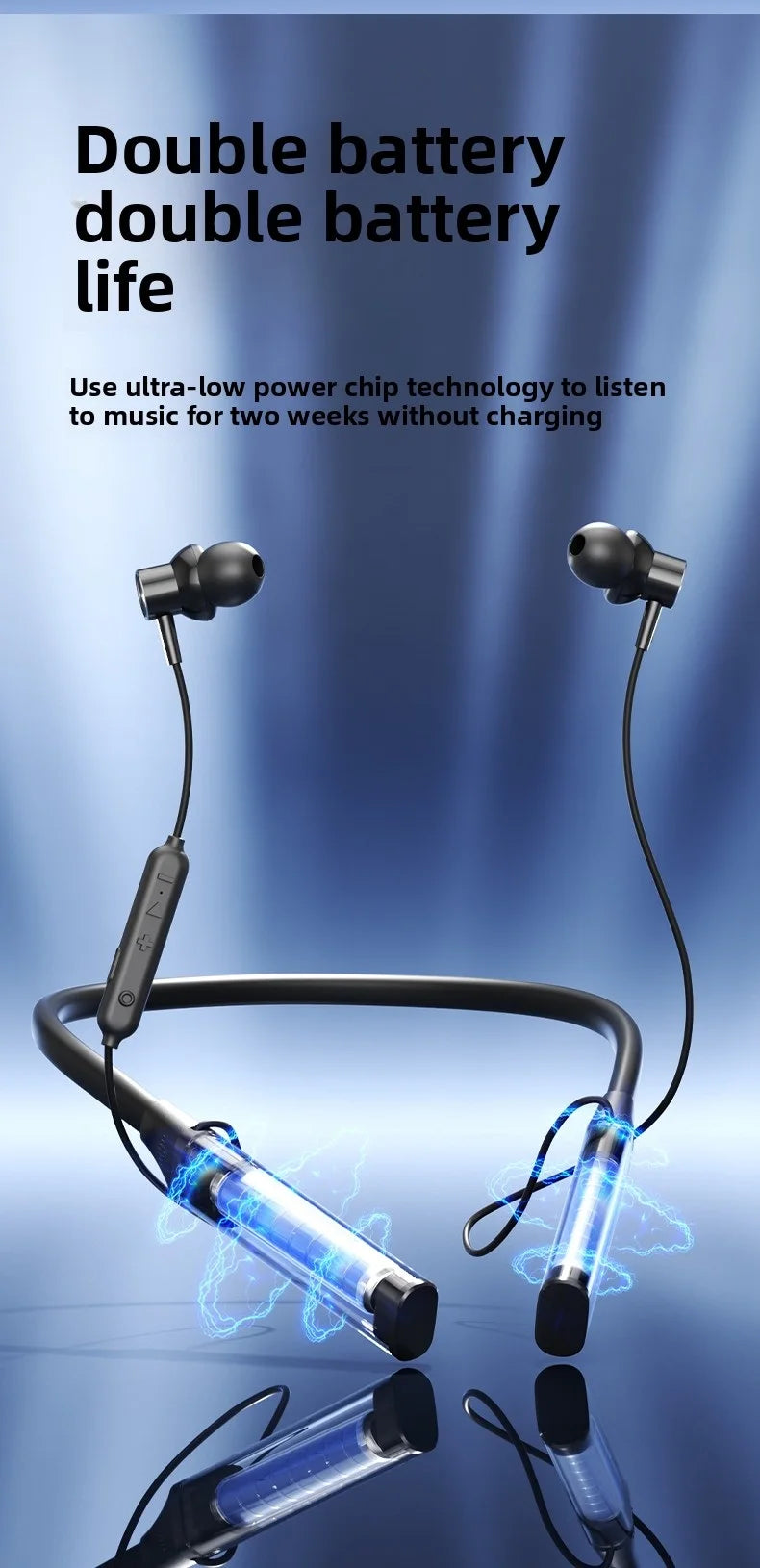 EARDECO 80 Hours Bass 5.4 Bluetooth Headphone Sport Wireless Headphones In-ear Outdoor  waterproof headset Noise Reduction