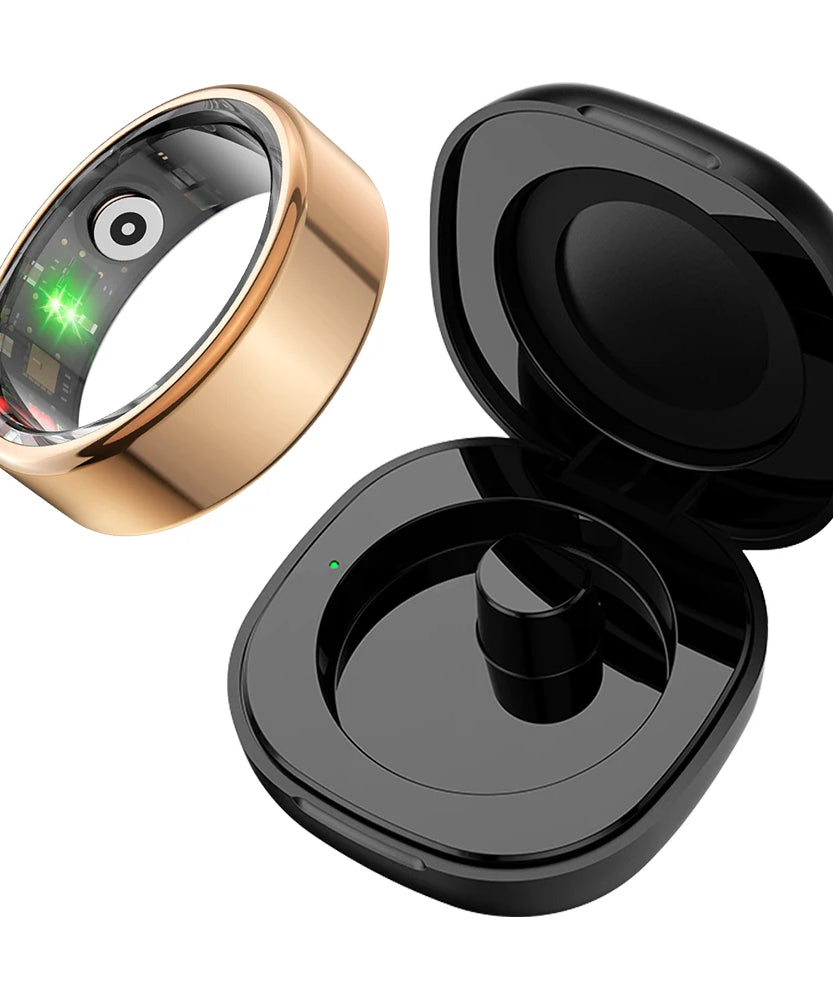 2024 COLMI R02 Smart Ring with Charging Case for Men Women, Battery Life, 39 Days, Health Monitor, 5ATM Waterproof