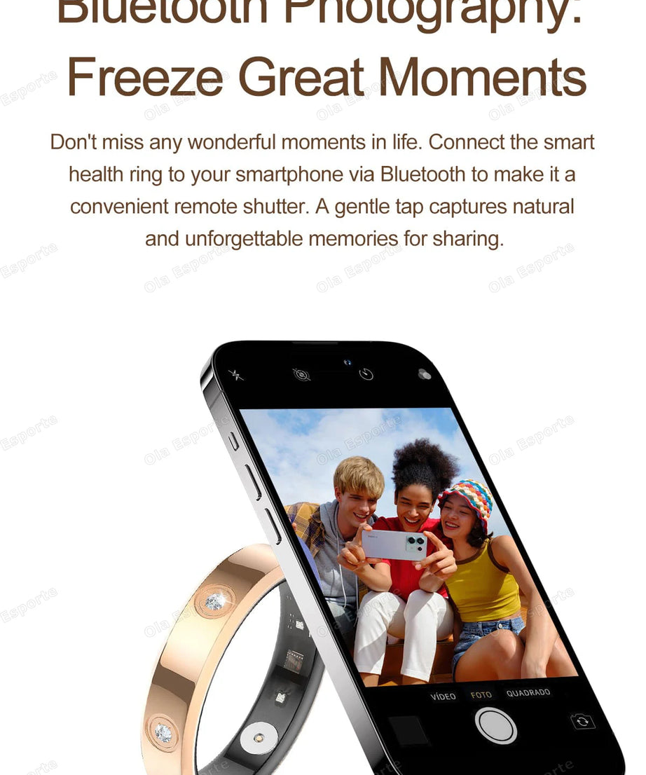 2025 Smart Ring Women Men Super narrow 6.3mm Heart Rate Health Stress measurement Monitor IP68 Waterproof Fashion Sports Rings