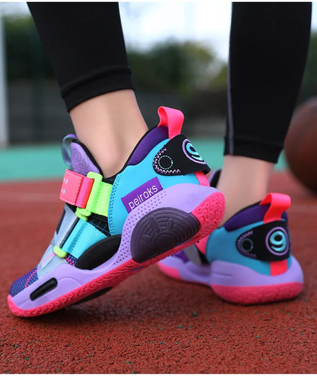2024 New Children's Basketball Shoes For Boys Girls Non-slip Kids Sport Shoes Lightweight Outdoor Sneakers Trainers Footwear