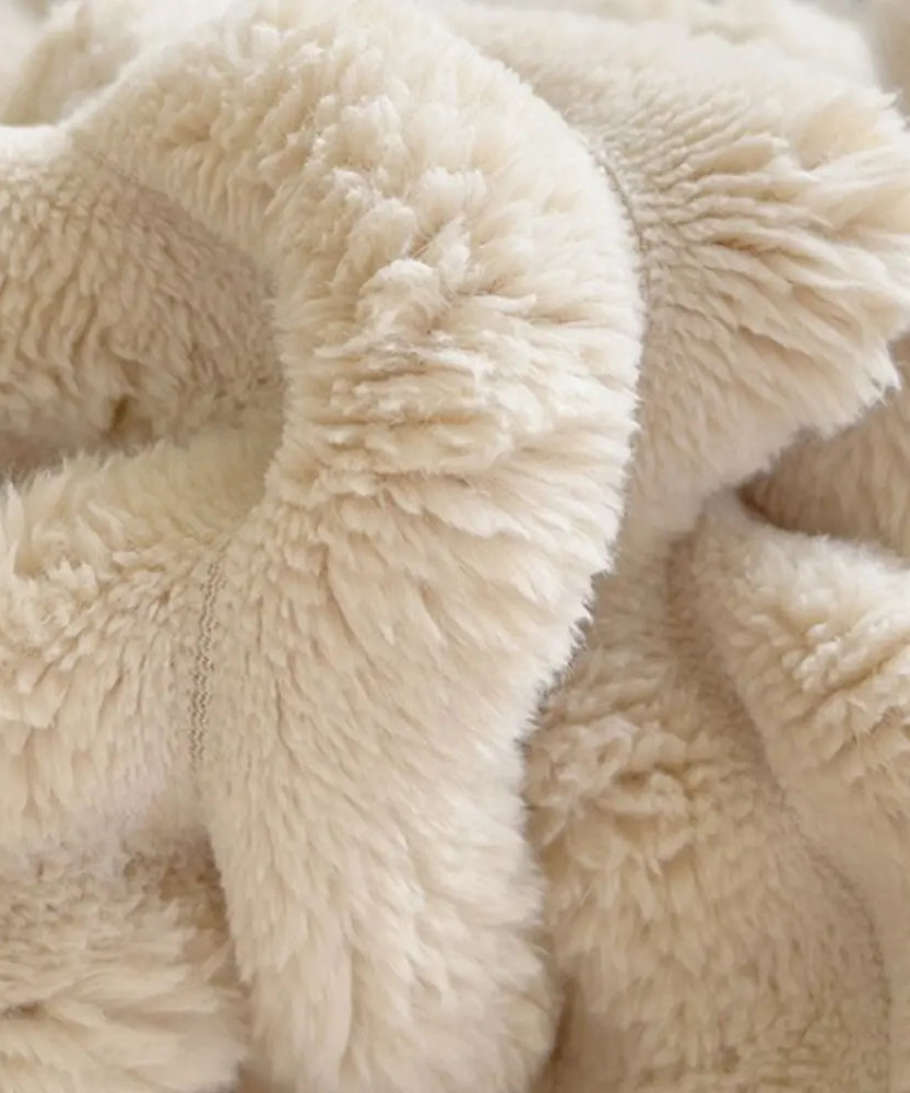 Ultra Soft Faux Rabbit Fur Throw Blanket Warm Plush Striped Blankets Conditioning Quilt Fluffy Throws for Couch Chair Sofa