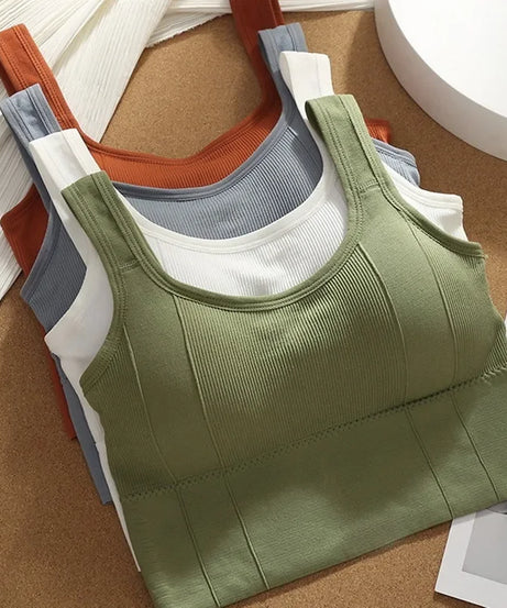 Breathable Sports Bra Anti-Sweat Fitness Top Women Seamless Yoga Bra Shockproof Crop Top Push Up Sport Bra Gym Workout Top