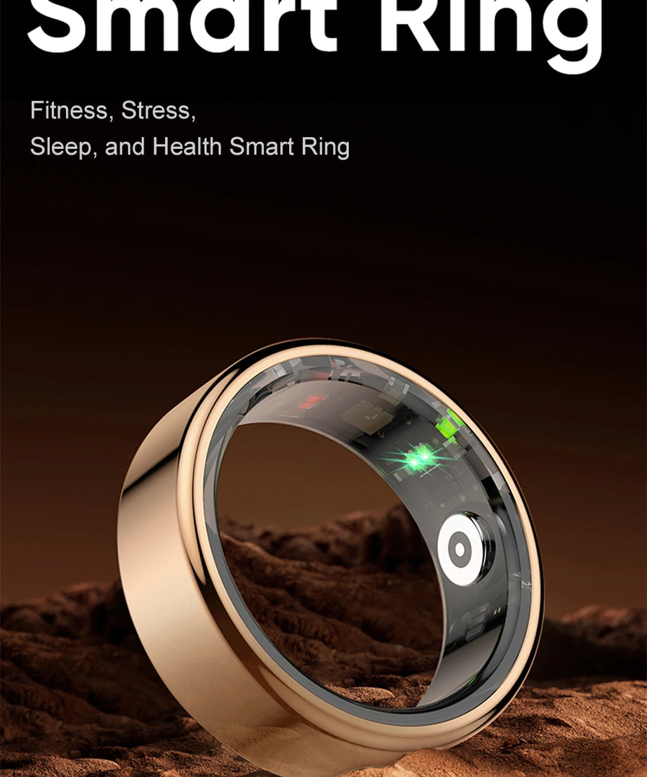 2024 COLMI R02 Smart Ring with Charging Case for Men Women, Battery Life, 39 Days, Health Monitor, 5ATM Waterproof