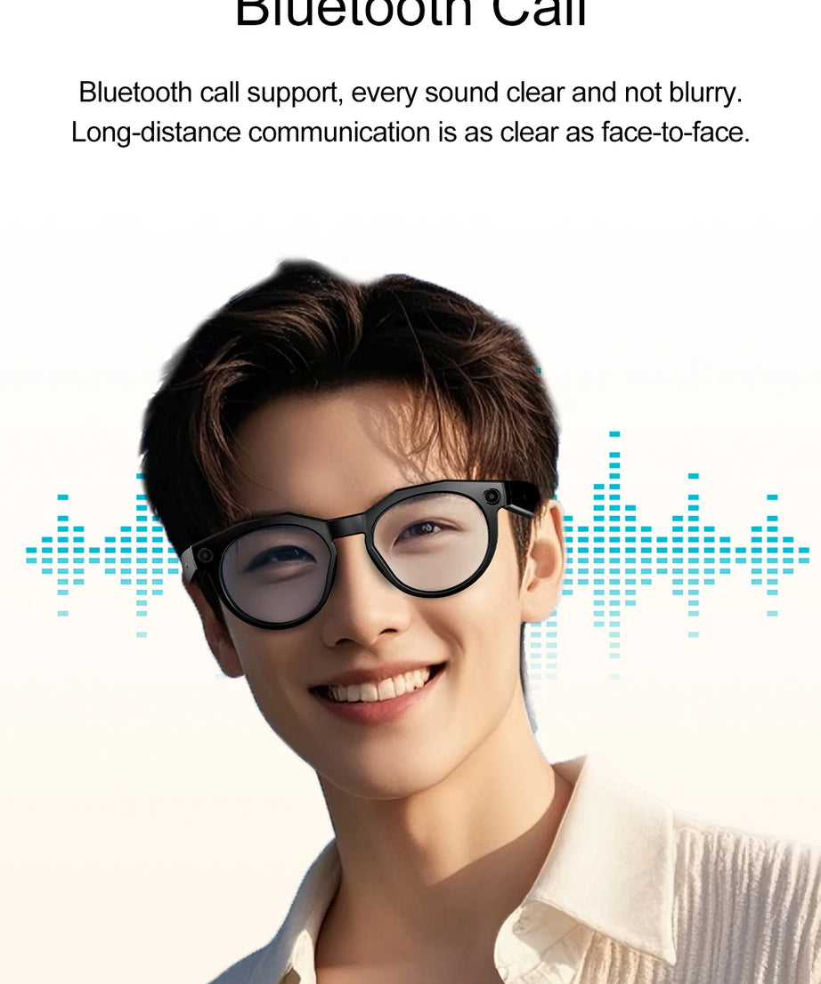 2026 New 4K HD AI Smart Glasses Men 800W Pixel Camera Bluetooth Call 4GB WIFI Transmission Voice Assistant Smart Glasses Women