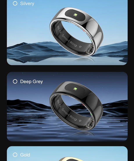 R08 Smart Ring For Men Women Touch Control Function Health Monitor IP68 5ATM Waterproof Skin Temperature Measure Smart Ring New