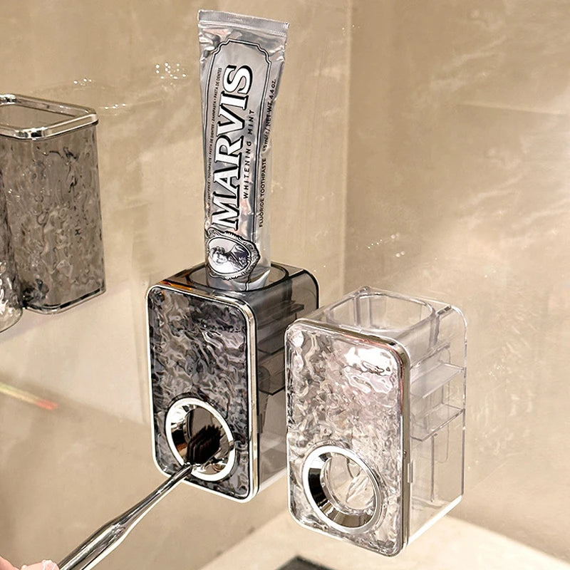 Wall-Mounted Automatic Toothpaste Squeezer Waterproof Lazy Toothpaste Dispenser Dustproof Toothpaste Holder Bathroom Accessories