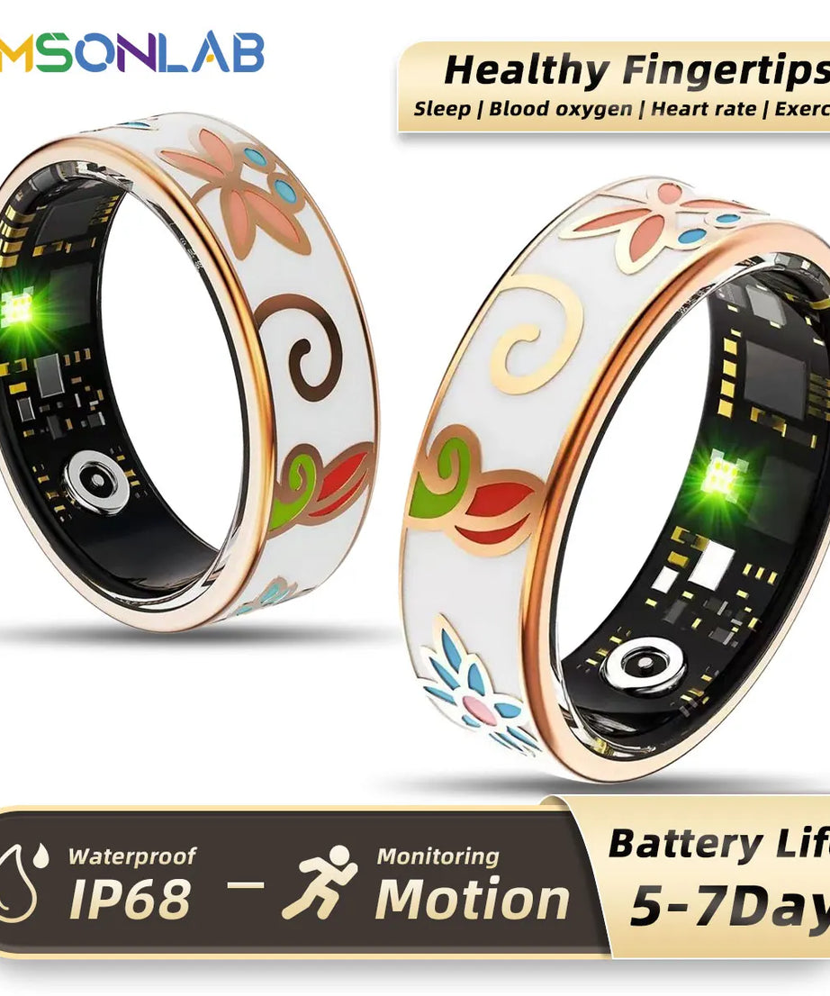 NEW Healthy Smart Ring 5 ATM Waterproof Wireless Call Heart Rate/Sleep/Blood Oxygen Monitoring For Xiaomi Android/IOS Men Women