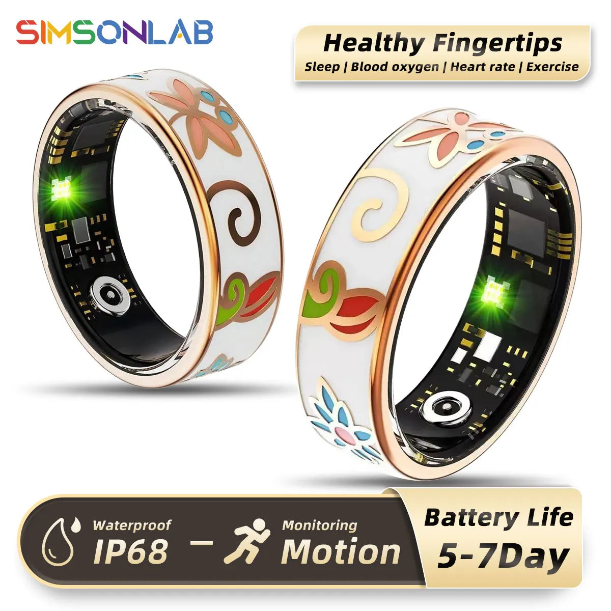 NEW Healthy Smart Ring 5 ATM Waterproof Wireless Call Heart Rate/Sleep/Blood Oxygen Monitoring For Xiaomi Android/IOS Men Women
