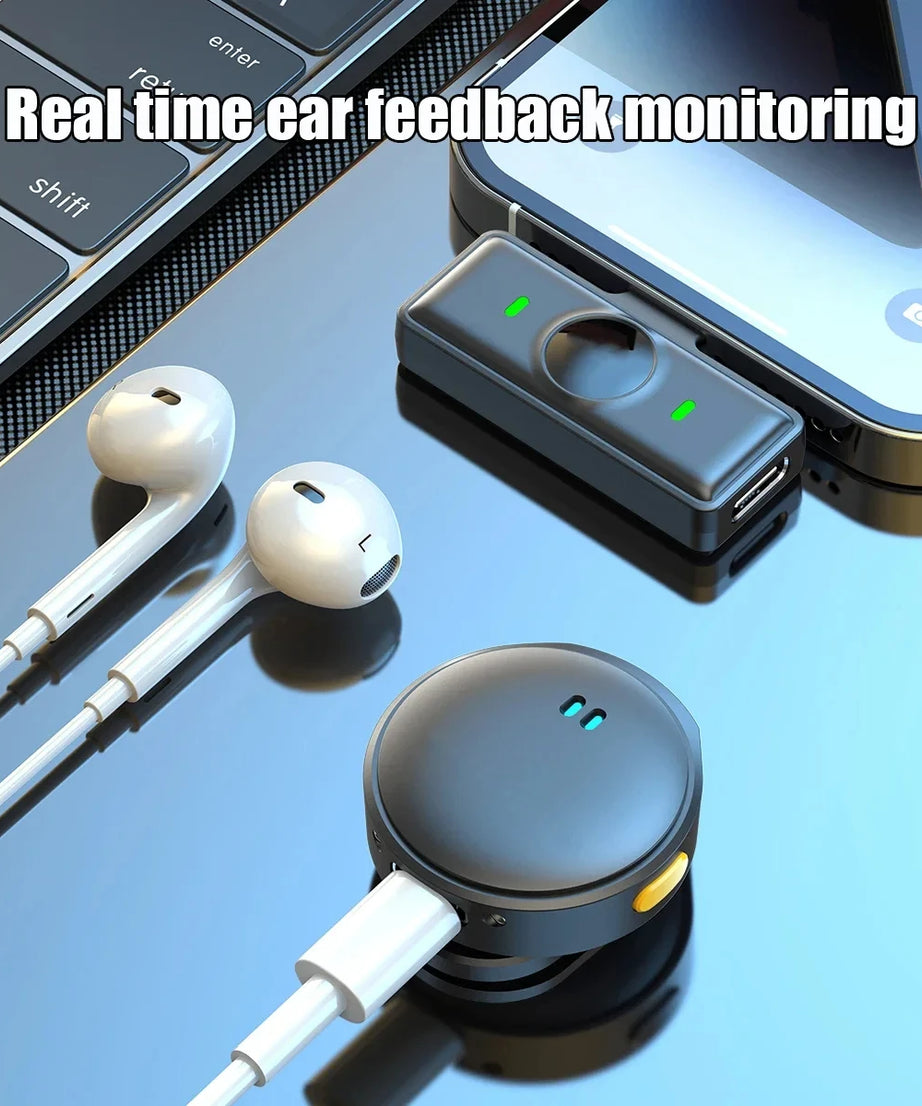 Lavalier Microphone 2.4GHz Wireless Microphone Magnetic Suction Microphone With Charging Case For Video Recording Plug and Play