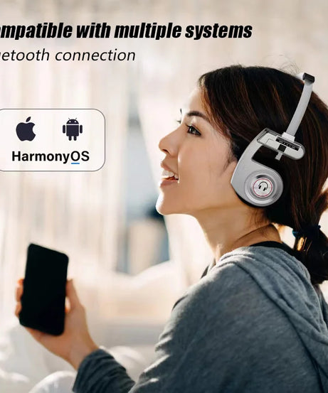 Retro Wireless Bluetooth Headphones with Stereo Microphone HIFI Sound Foldable Noise Cancelling Headsets for Music & Gaming