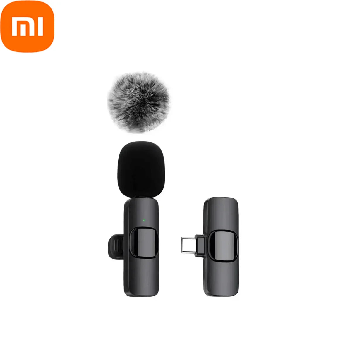 Xiaomi Wireless Lavalier Microphone Mini Portable Audio Video Recording Mic for iPhone Android Live Broadcast Gaming