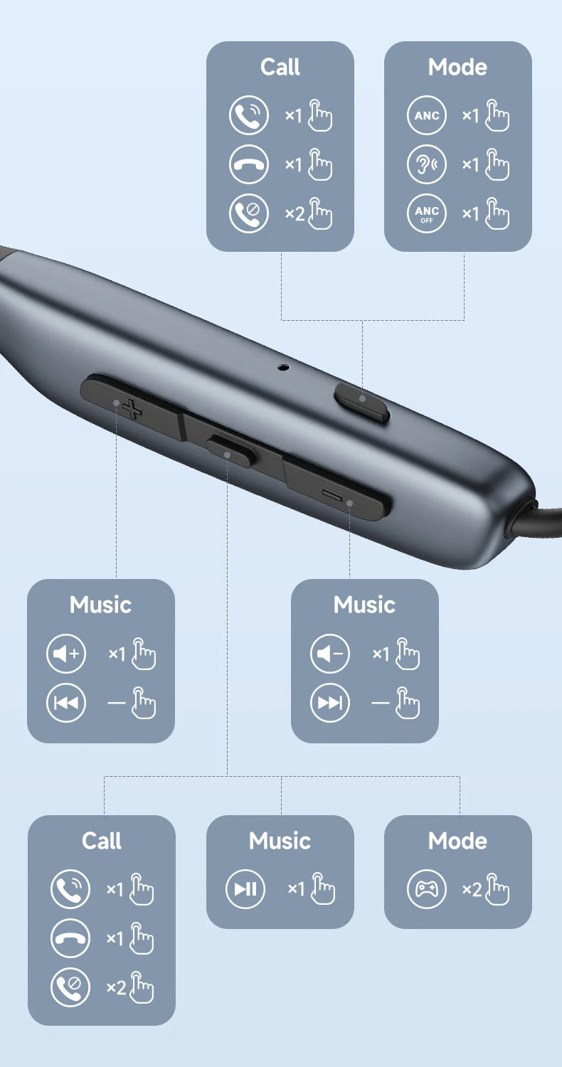 Edifier W280NB Pro Wireless Noise Cancelling Neckband Headphones Bluetooth V5.4 Hi-Res LDAC Sport Earphones IP55 Waterproof