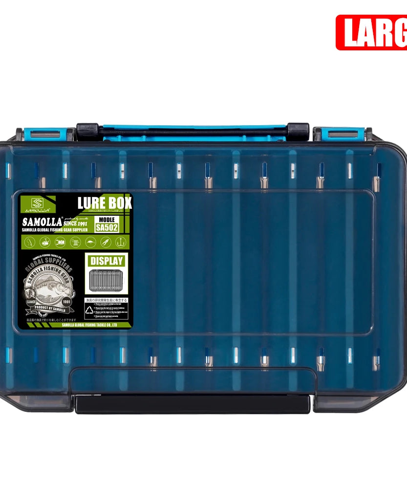 Fishing Tackle Box 14 Compartments Fishing Accessories Lure Hook Storage Case Double Sided Fishing Tool Organizer Boxes