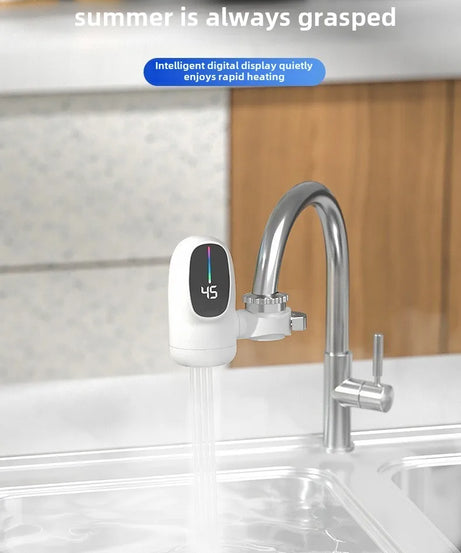 3000W Instant Hot Water Heater Faucet Electric Tankless for Kitchen Fast Heating Tap with Temperature Display