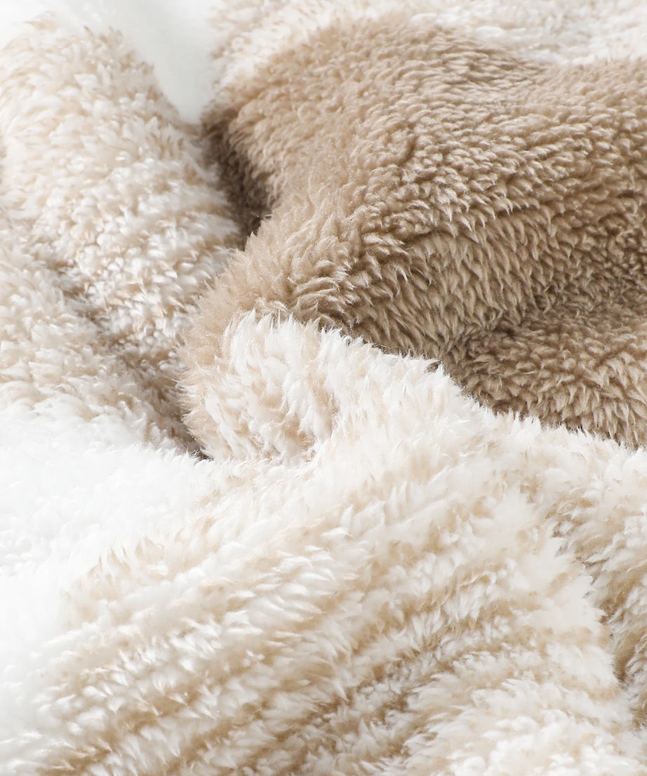 Baby Boys and Girls Plaid Romper Hooded Long Sleeved Plush Jumpsuit Winter Warm Bodysuit Clothes for 3-24 Months Toddler Boy