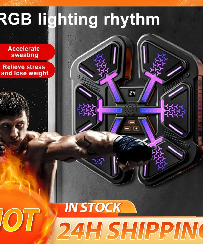 Smart Bluetooth Music Boxing Machine Boxing Wall Target Adjustable Speed Dynamic Light Boxing Machine Wall-Mounted for Adults