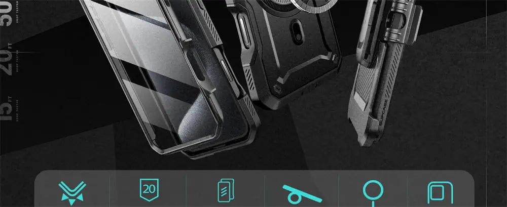 For iPhone 16 Pro Max Case 6.9“ 2024 SUPCASE UB Pro Mag Full Body Rugged Phone Case with Built-in Screen Protector Belt-Clip