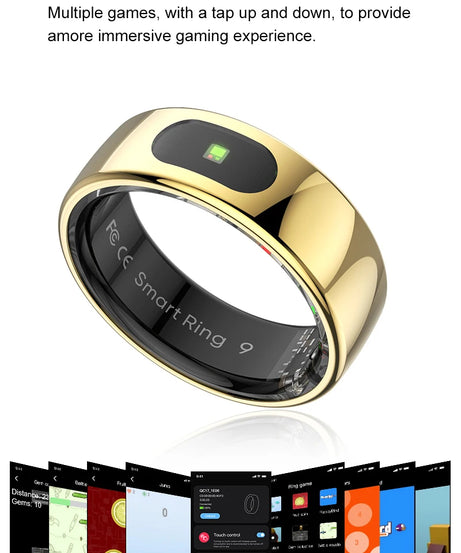 R08 Smart Ring For Men Women Touch Control Function Health Monitor IP68 5ATM Waterproof Skin Temperature Measure Smart Ring New