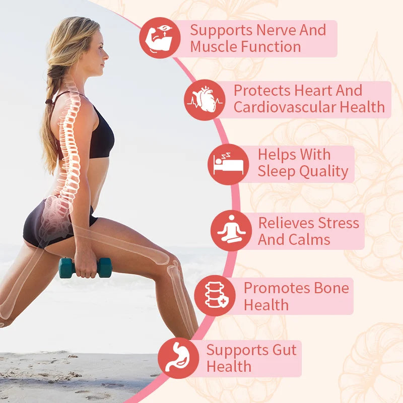 120G High Absorption Magnesium Supplements Support Bone Density and Muscle Relaxation,Help Sleep, Relieve Stress and Calm