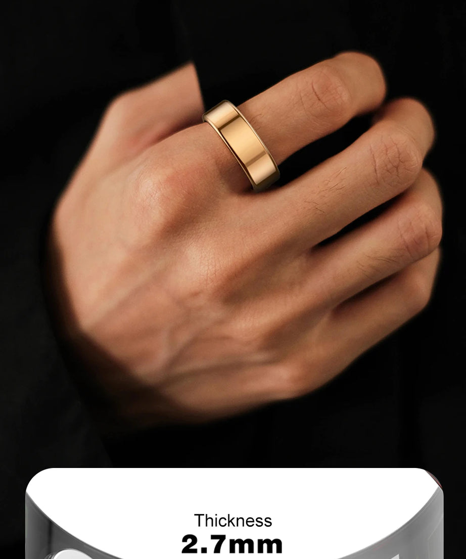 2024 COLMI R02 Smart Ring with Charging Case for Men Women, Battery Life, 39 Days, Health Monitor, 5ATM Waterproof