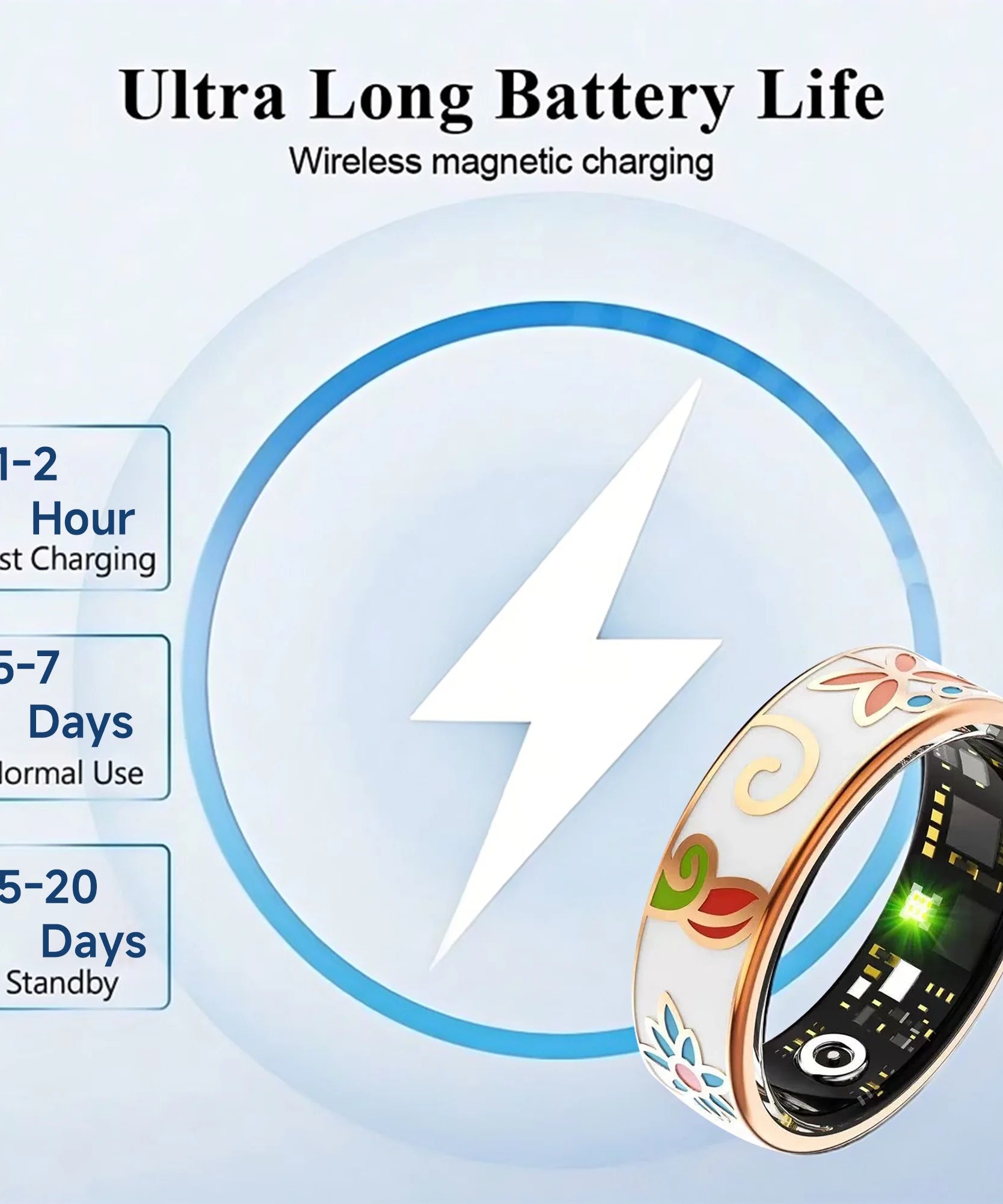 NEW Healthy Smart Ring 5 ATM Waterproof Wireless Call Heart Rate/Sleep/Blood Oxygen Monitoring For Xiaomi Android/IOS Men Women