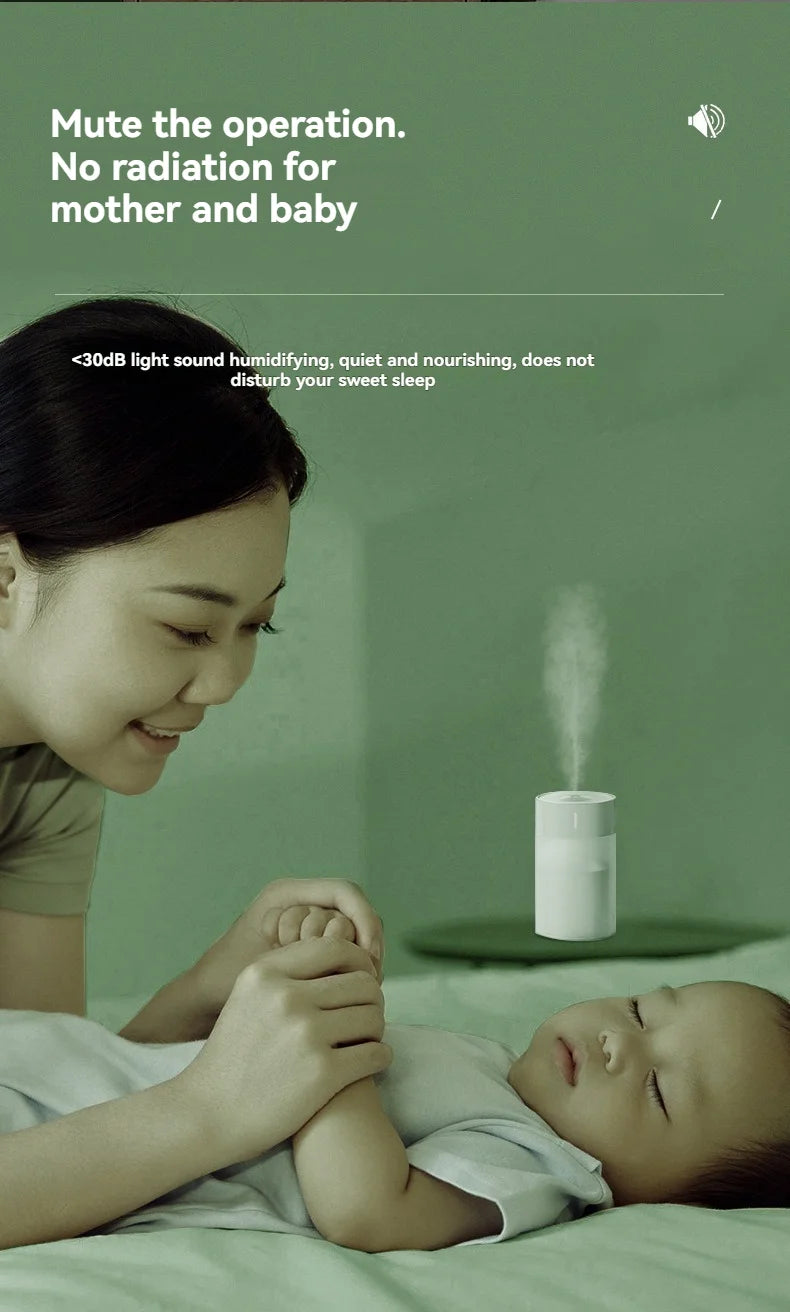 260ML Poratable Automatic Humidifier DiffuserWithout Oil Mute Quite Humidier Car USB For Home HouseWith Light Mini Humidifier