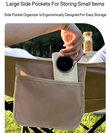 Portable Folding Chair Folding Recliner Curved Headrest Comfort Experience Easy Storage Lunch Foldable Recliner With Leg Rests