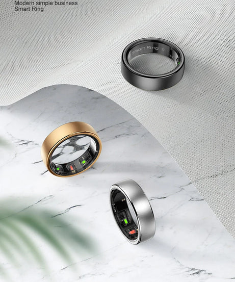 Uhoofit R10 Smart Ring with Charging Case Men Women Health Heart Rate Sleep Monitor IP68 & 5ATM Waterproof Multi-sport Mode