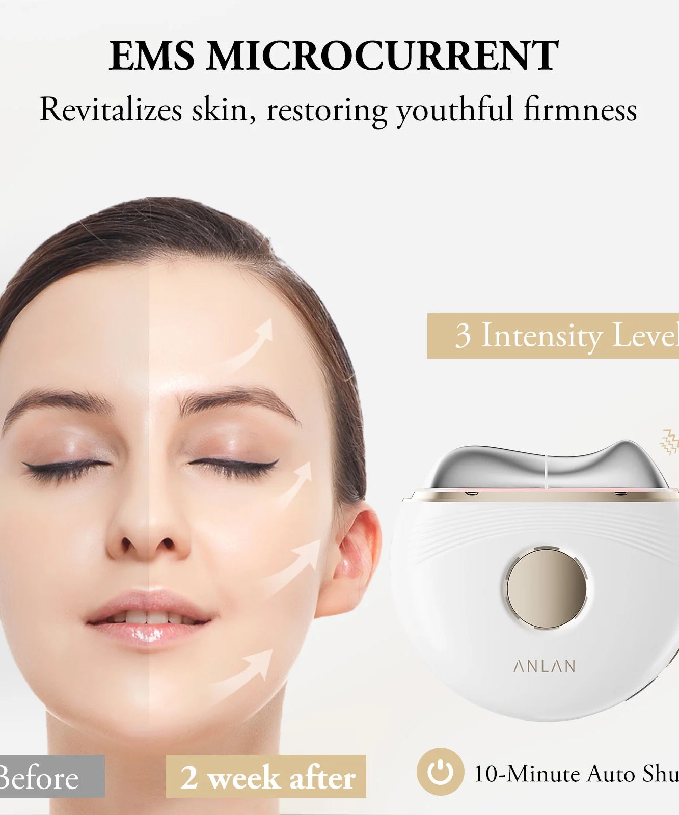 ANLAN Electric Guasha Massager EMS Face Lifting Anti-aging Remove Edema Firming Skin Clod Heat Scraping Skincare Beauty Device