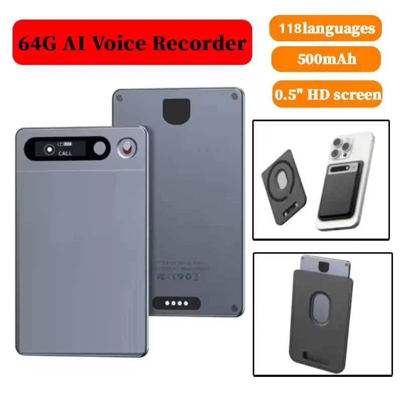AI Voice Recorder, AI Notetaking Device for Meetings, Lectures, Calls, AI Transcription & Summarization Support 152 Languages