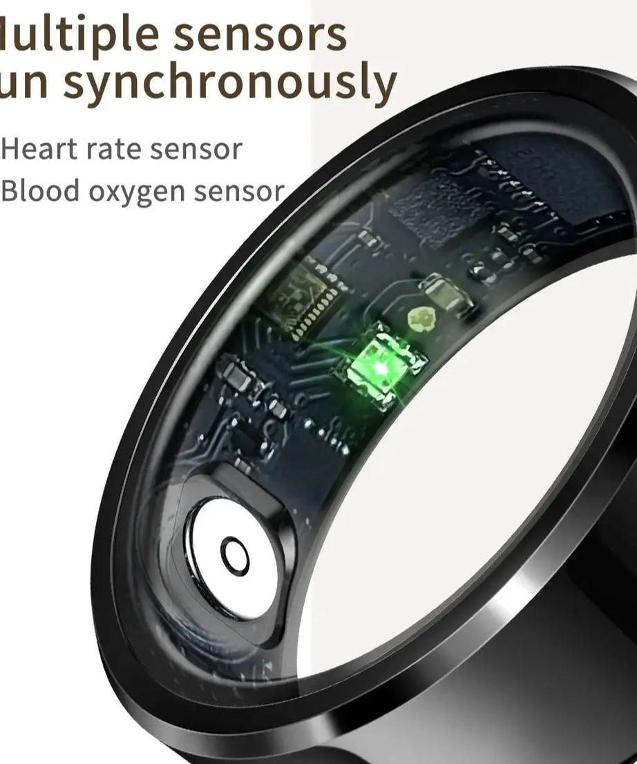 Couple Xiaomi Smart Ring, Bluetooth Sync,Sleep&Heart Rate Tracker, 5ATM Waterproof, Compatible iOS/Android, Men&Women Smart Ring