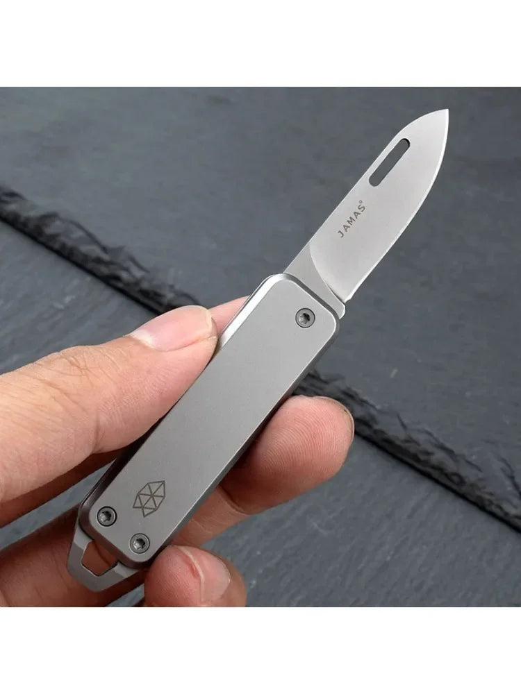 Folding Sharp Outdoor Multi Functional Stainless Steel Mini Home Knife Portable Keychain Fruit Knife Open Box Portable