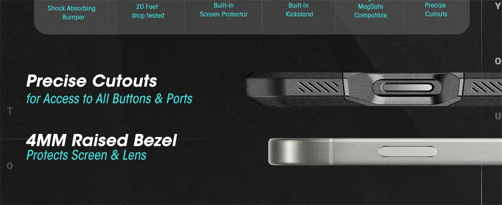 For iPhone 16 Pro Max Case 6.9“ 2024 SUPCASE UB Pro Mag Full Body Rugged Phone Case with Built-in Screen Protector Belt-Clip