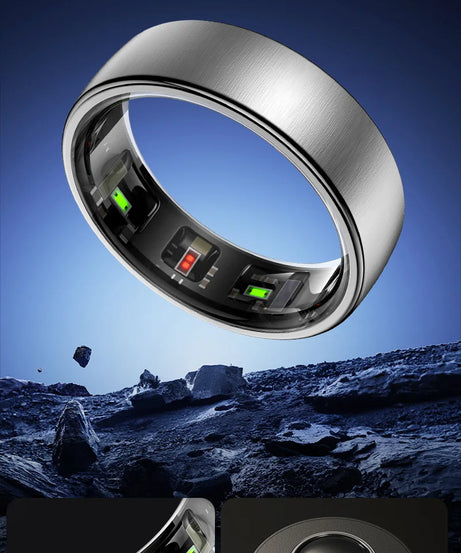 Uhoofit R10 Smart Ring with Charging Case Men Women Health Heart Rate Sleep Monitor IP68 & 5ATM Waterproof Multi-sport Mode